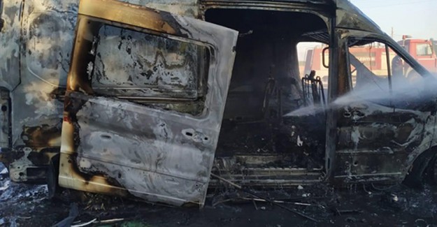 Oksijen Tüpü Patlaması Sonucu Ambulans Alev Alev Yandı