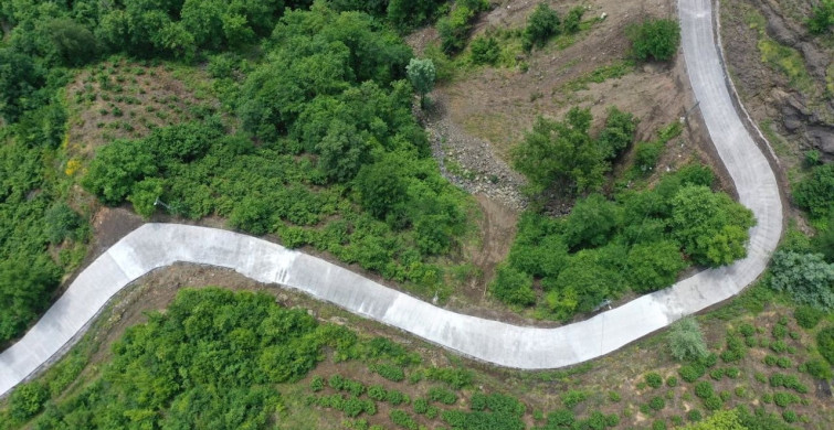 Ordu-Tokat bağlantı yolunda beton çalışmaları devam ediyor