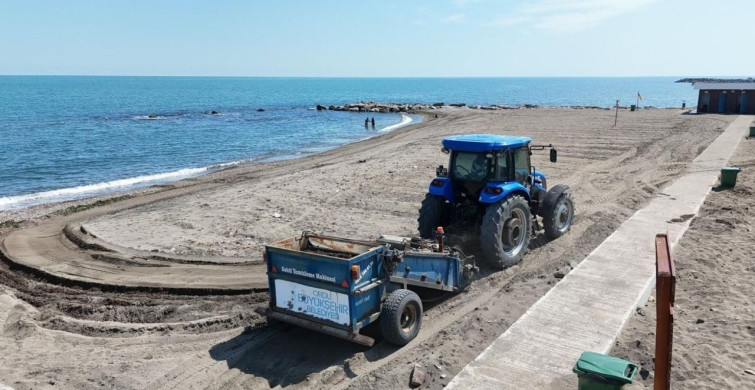 Ordu'da plajlarda temizlik ve bakım çalışmaları
