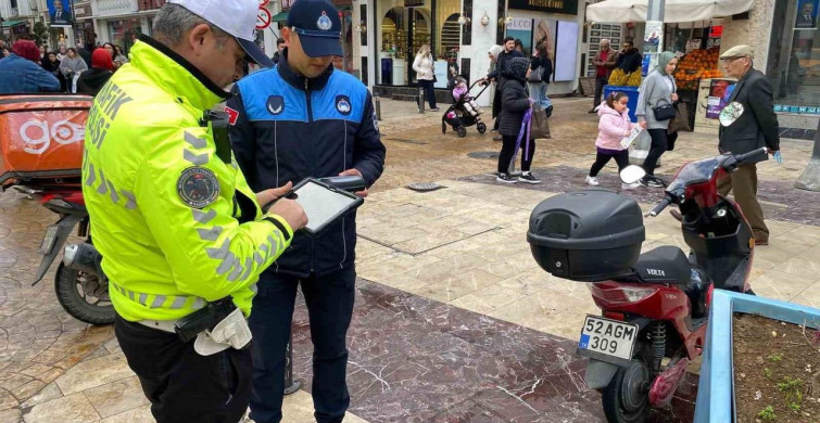 Ordu'da Trafiğe Kapalı Caddelerde Ceza Uygulandı