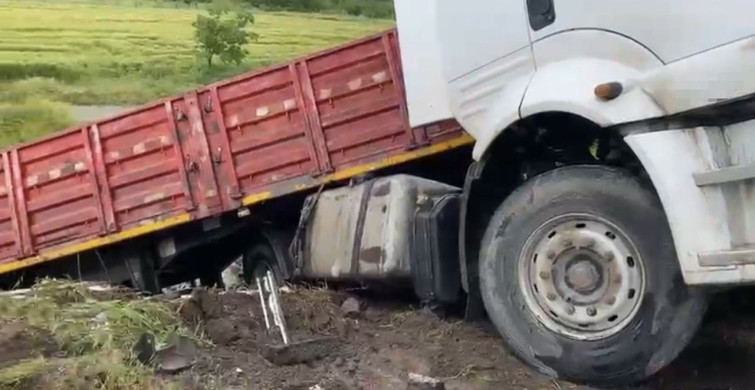 Osmaniye'de Kaygan Yolda Tır Kazası