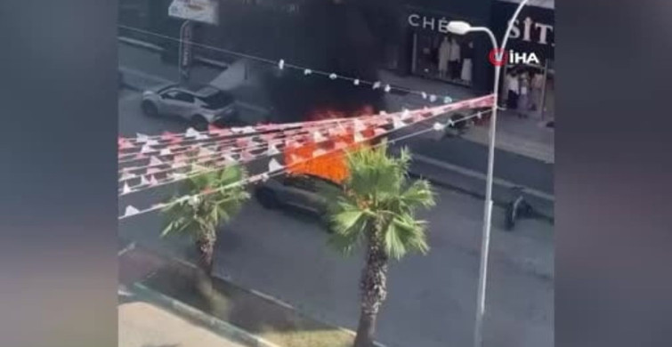 Osmaniye’de seyir halindeki otomobilin motoru alev aldı