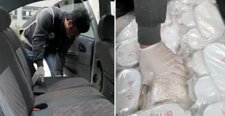 Otomobilde 52 Kilo Esrar, 70 Bin Uyuşturucu Hap Ele Geçirildi