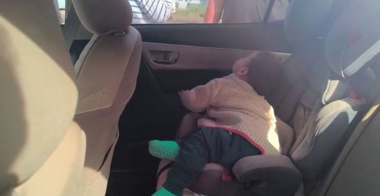 Otomobilde Mahsur Kalan Çocuk Kurtarıldı
