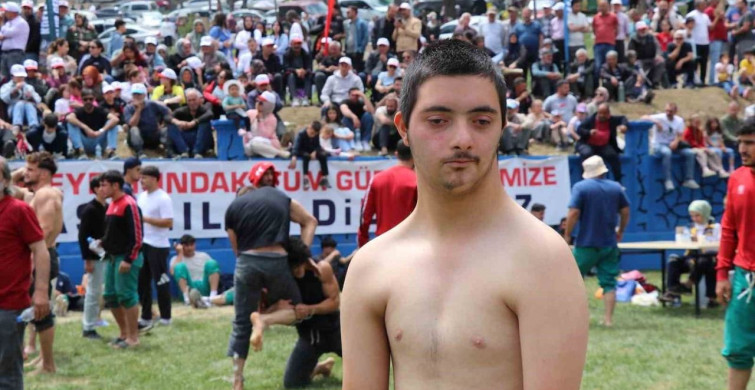 Özel gereksinimli ufuk erdem, akdağ karakucak güreşleri’nin gönüllerin şampiyonu oldu