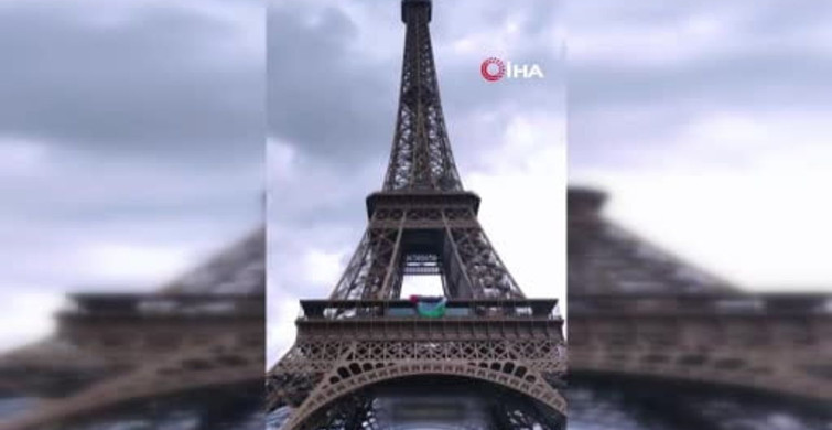 Paris'te Nakba Protestoları: Eyfel Kulesi'nde Filistin Bayrağı Açıldı