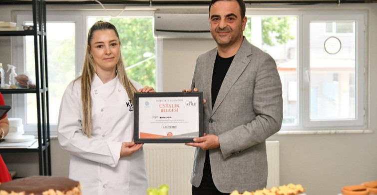 Pastacılık akademisi'nde mezuniyet coşkusu