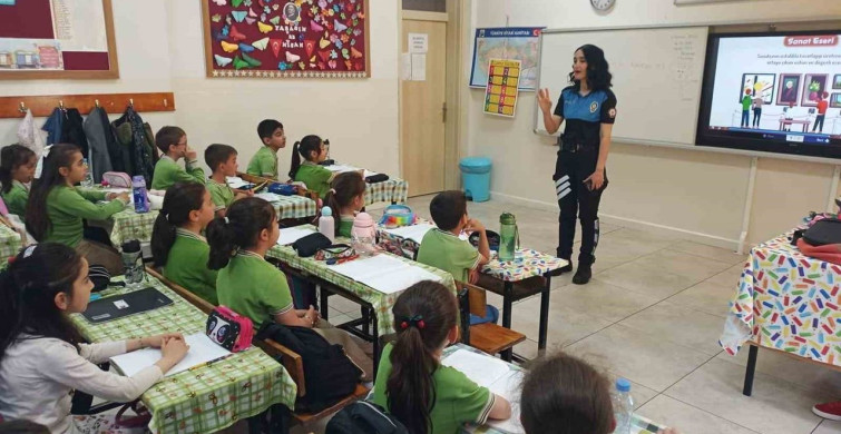 Polisten 285 öğrenciye güvenlik, trafik ve internet eğitimi