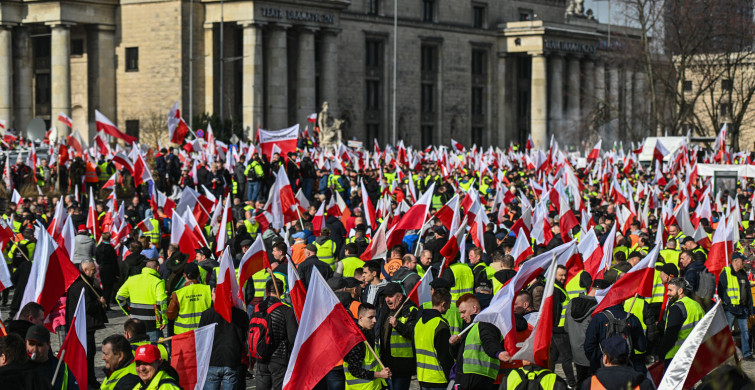 Polonyalı çiftçiler, Ukrayna ürünlerinin ithalatını protesto ediyor!