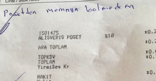 Poşet Parasını Geri Almak İçin Poşeti İade Etti