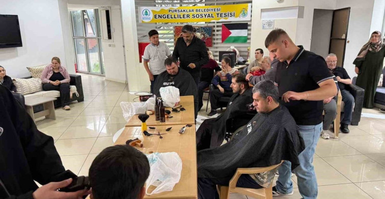 Pursaklar'da Özel Bireyler İçin Bayram Tıraşı Etkinliği
