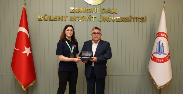 Rektör Özölçer, dünya şampiyonu Basancı’yı kabul etti