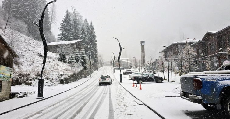 Rize ve Artvin'de Kar Manzaraları Görülüyor