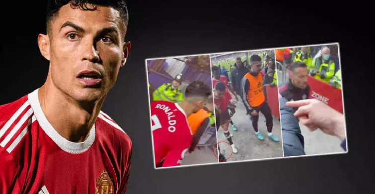 Ronaldo'dan tepki çeken hareket! Taraftarın telefonunu paramparça etti..