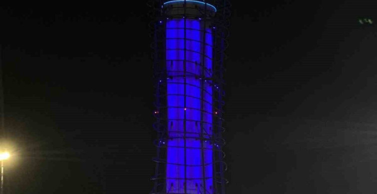 Sabiha Gökçen Havalimanı Maviyle Aydınlatıldı