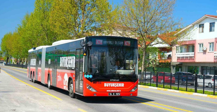Sakarya'da 15 Temmuz'da toplu taşıma ücretsiz hizmet verecek
