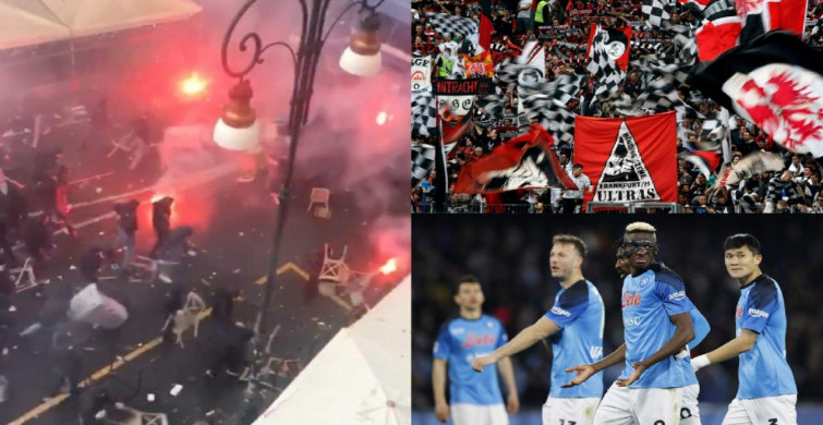 Şampiyonlar Ligi alev aldı: Alman taraftarlar Napoli’yi yangın yerine çevirdi