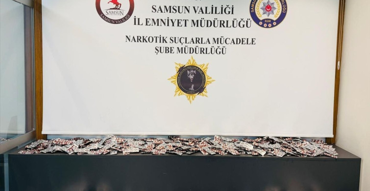 Samsun'da 10 Binden Fazla Uyuşturucu Hap Bulundu