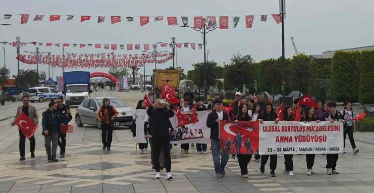 Samsun'da 16. Dağcılık Ulusal Kurtuluş Mücadelesi Anma Yürüyüşü Başladı