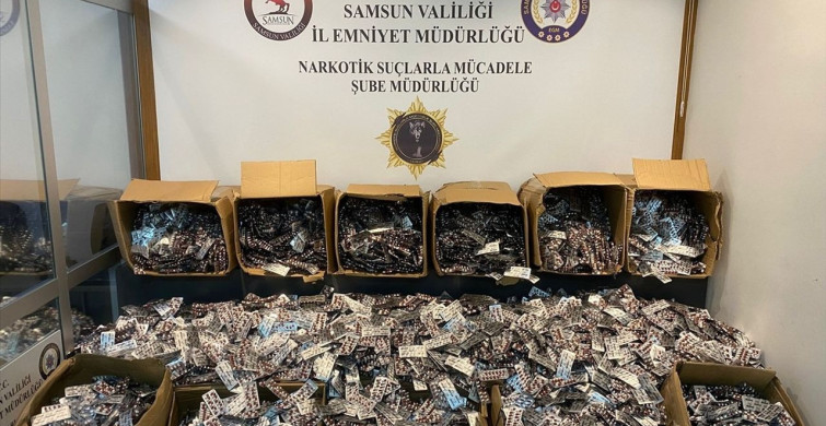 Samsun'da 215 Bin Uyuşturucu Hap Ele Geçirildi