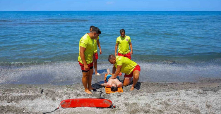 Samsun'da boğulma vakalarına karşı tatbikat yapıldı