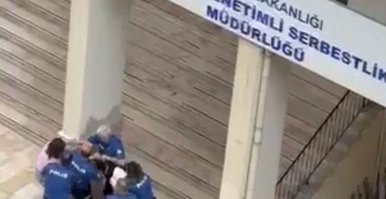 Samsun'da denetimli serbestlik müdürlüğü önünde kadınlar arasında kavga