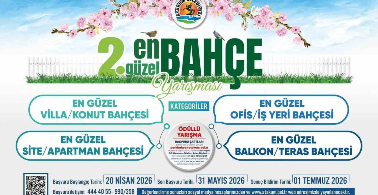 Samsun'da En Güzel Bahçe Yarışması Başvuruları Başladı