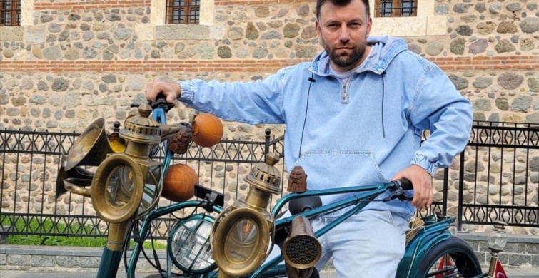 Samsun'da Eski Parçalarla Tasarlanan Elektrikli Bisiklet