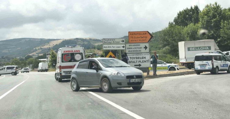 Samsun'da kontrolden çıkan otomobil refüje çarptı: 1 yaralı