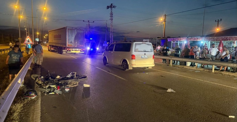 Samsun'da Motosiklet ve Elektrikli Bisiklet Kazası
