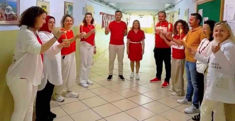 Samsun'da öğretmenlerden A Milli Takım'a klipli destek