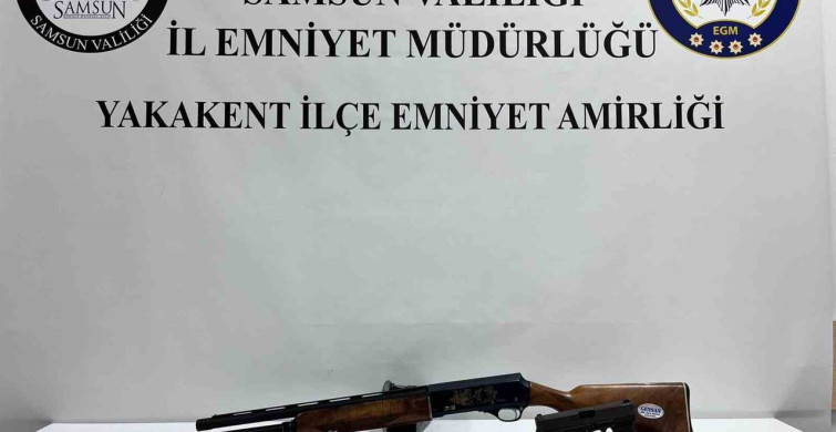 Samsun'da ruhsatsız silah operasyonu: 3 silah ele geçirildi