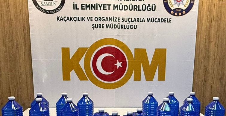 Samsun'da Sahte İçki Operasyonu: 70 Litre Etil Alkol Ele Geçirildi