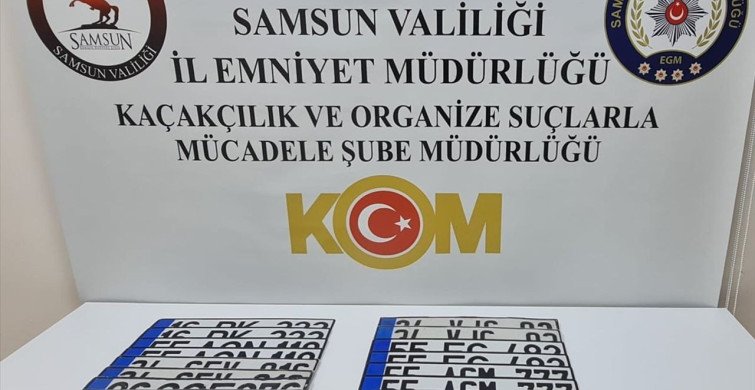 Samsun'da Sahte Plaka Operasyonu: 15 Plaka Ele Geçirildi