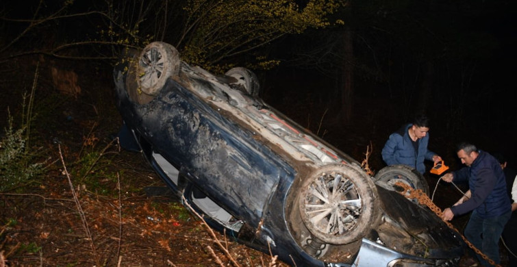 Samsun'da Şarampole Devrilen Araçta 7 Yaralı