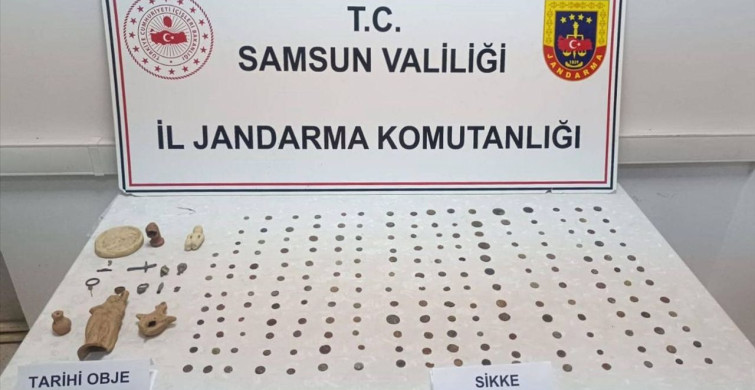 Samsun'da Tarihi Eser Operasyonu: 201 Sikke ve 17 Obje Ele Geçirildi