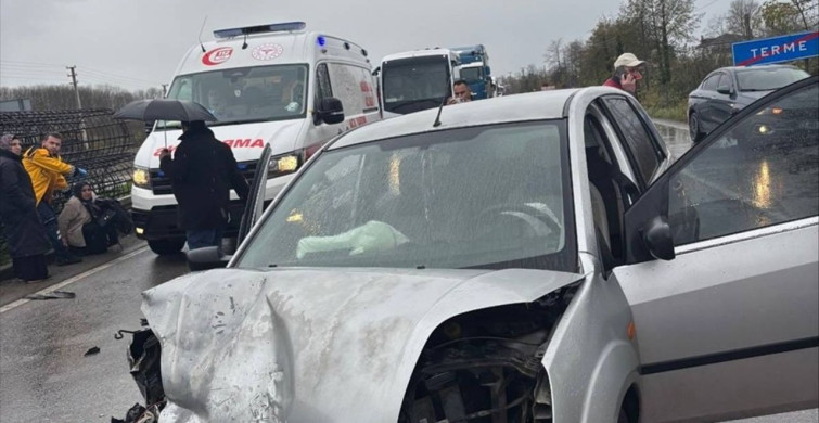 Samsun'da Üç Araçlı Trafik Kazası: 6 Yaralı