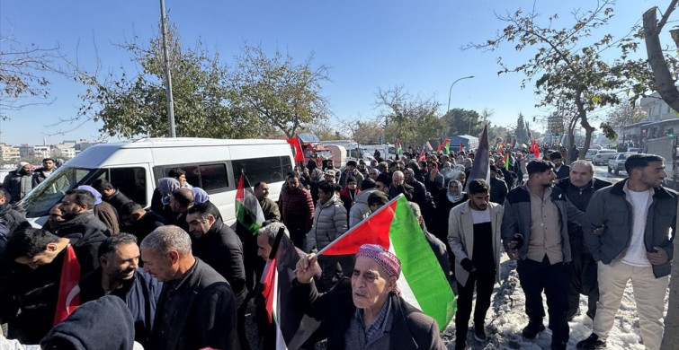 Şanlıurfa'da Filistin İçin Destek Yürüyüşü