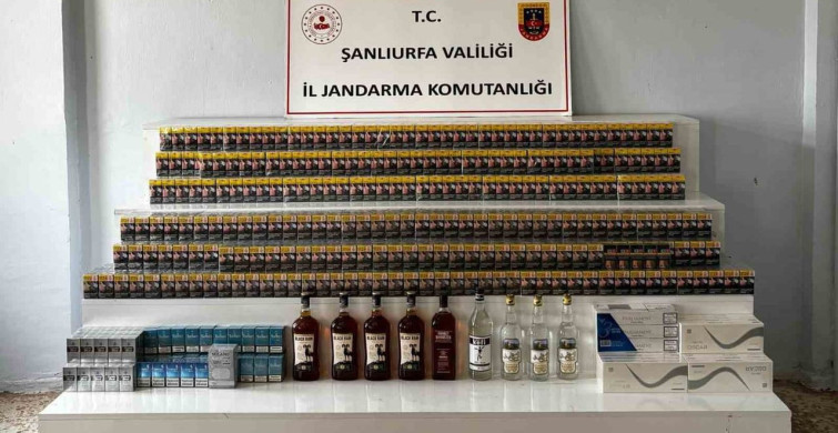 Şanlıurfa'da gümrük kaçağı sigara ve alkol ele geçirildi