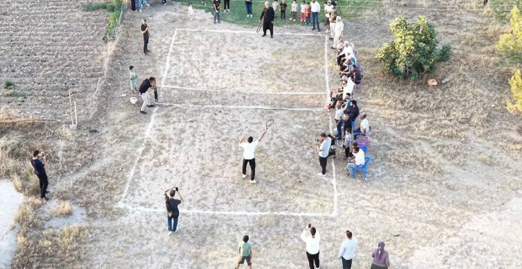 Şanlıurfa’da köylüler tenis oynamaya başladı
