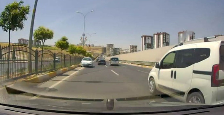 Şanlıurfa'da ters yönde ilerleyen sürücü trafikte tehlike yarattı