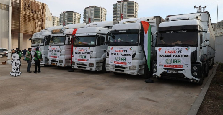Şanlıurfa'dan Gazze'ye İnsani Yardım Tırları Gönderildi