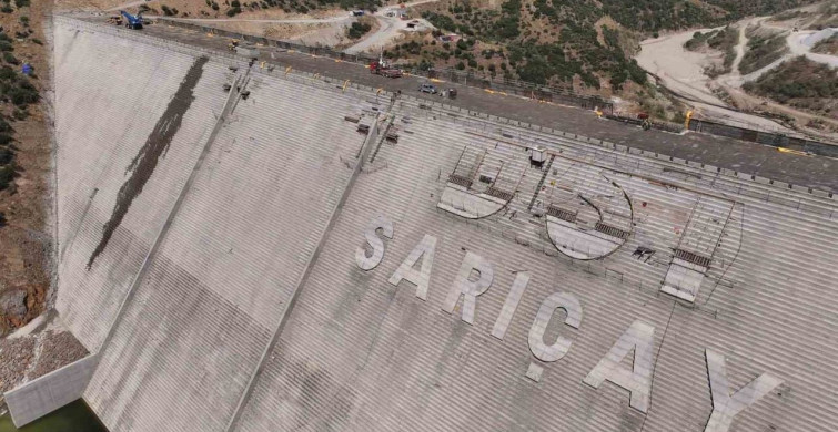 Sarıçay Barajı’nda çalışmalar sürüyor