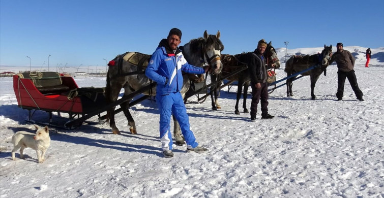 Sarıkamış Kayak Merkezi'nde Atlı Kızak Sezonu Başladı