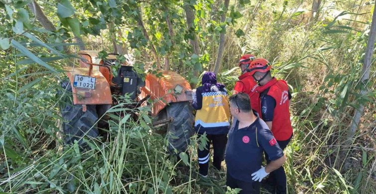 Savaştepe'de traktör kazası: 1 ölü, 1 yaralı