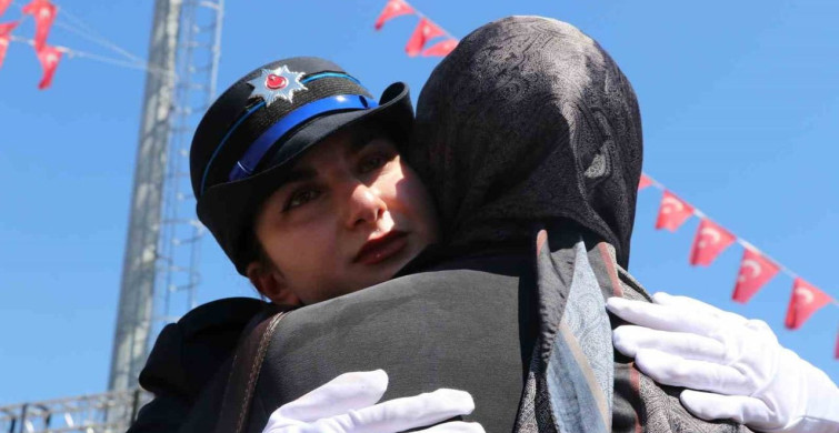Şehit babasının izinden giderek polis oldu
