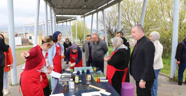 Şehit Yakınları ve Gaziler, Perre Antik Kenti’nde Ebru Sanatıyla Buluştu