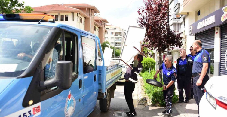 Şehzadeler zabıtasından yol ve kaldırım işgali denetimi