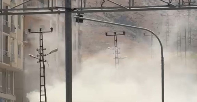 Siirt'te elektrik direğinde yangın paniği