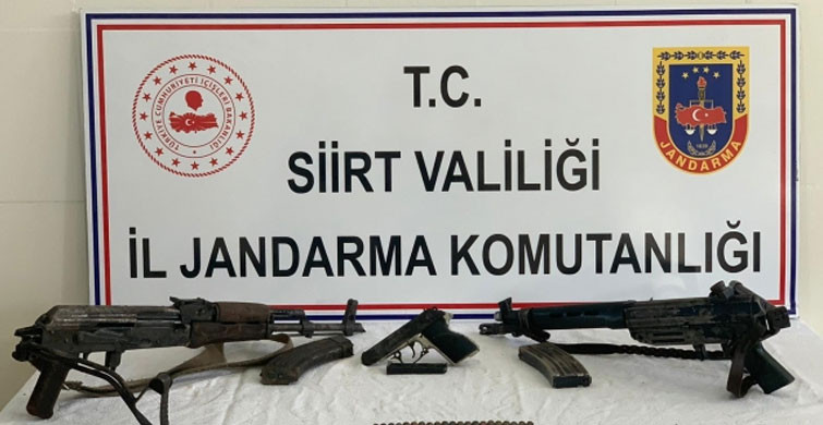 Siirt'te Teröristlerin Kullandığı Silah ile Mühimmat Bulundu